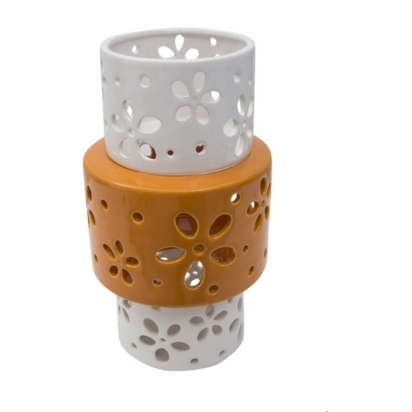 Oranžovo-bílá porcelánová váza Mauro Ferretti Ring