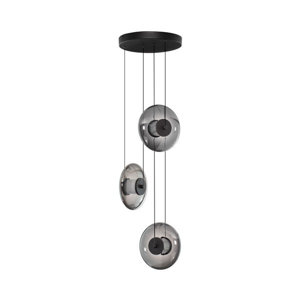 Mattmust klaasist hämardatav LED-rippvalgusti ø 35 cm Ballet - Nova Luce