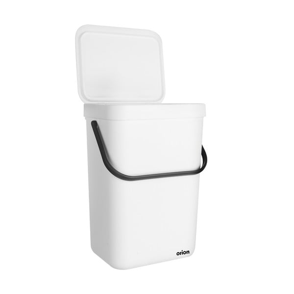 Valge plastikust prügikast 10 l - Orion-image-2