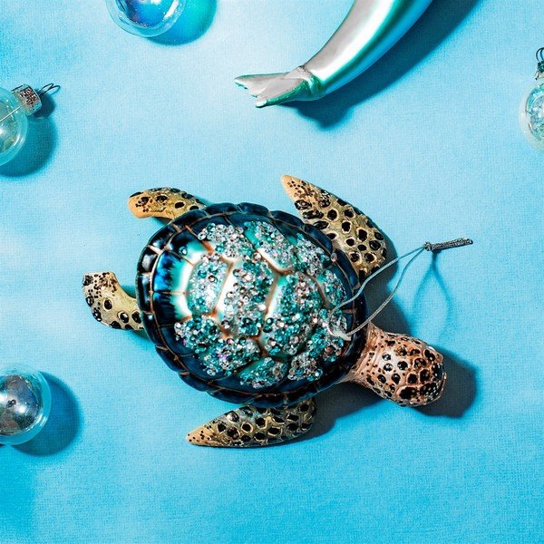 Käsitöö jõulukaunistus 4cm Turtle - Sass & Belle-image-1