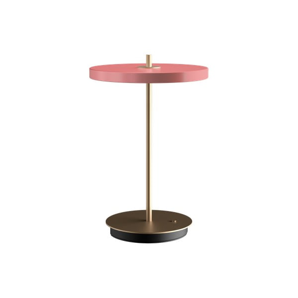 Roosa dimmerdatav LED lauavalgusti metallist lambivarjuga (kõrgus 31 cm) Asteria Move - UMAGE