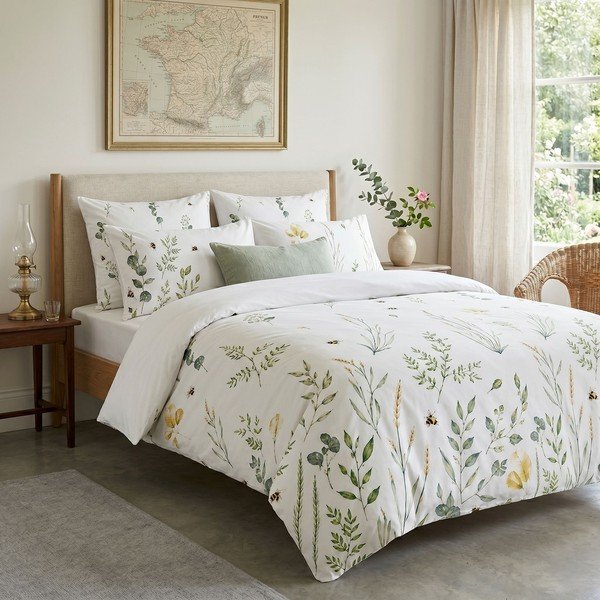 Valge kaheinimese voodipesu 200x200 cm Gardenia - Mijolnir-image-1