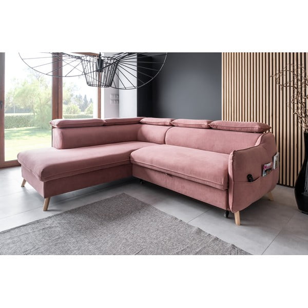 Heleroosa sametist nurgadiivan (vasak nurk) Sweet Harmony - Miuform-image-3