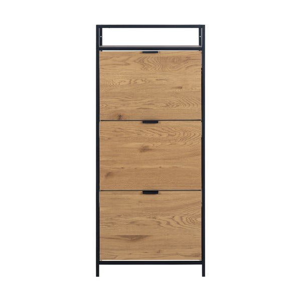 Tammedekooriga hingedega jalatsiriiul Seaford - Actona-image-2