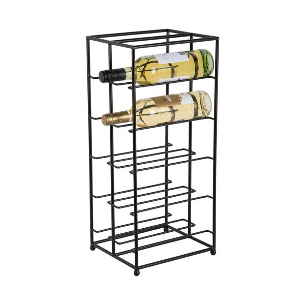 Must metallist veinihoidja 10le pudelile 25x57x22,5 cm Dual Floor - PT LIVING-image-3