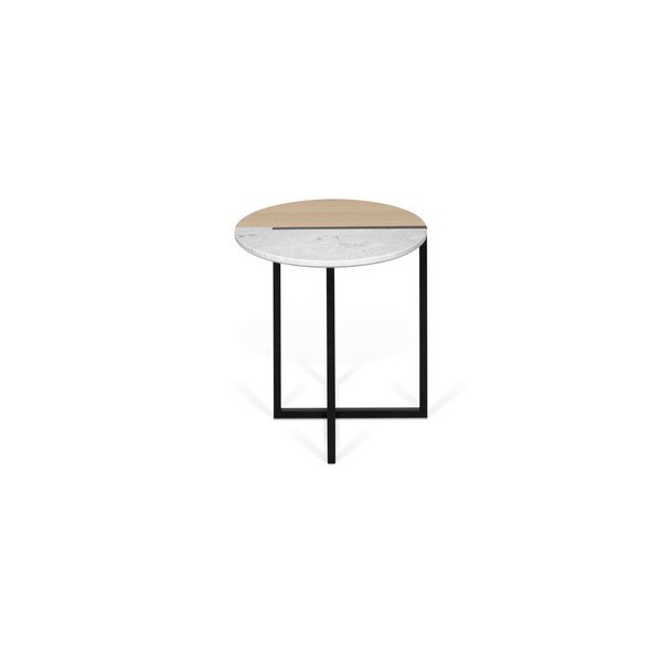 Ümmargune kohvilaud tammeplaadiga ø 50 cm Sonata - TemaHome-image-3