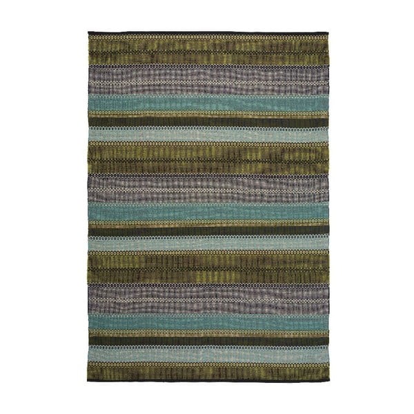 Bavlněný koberec Ida Green, 80x200 cm