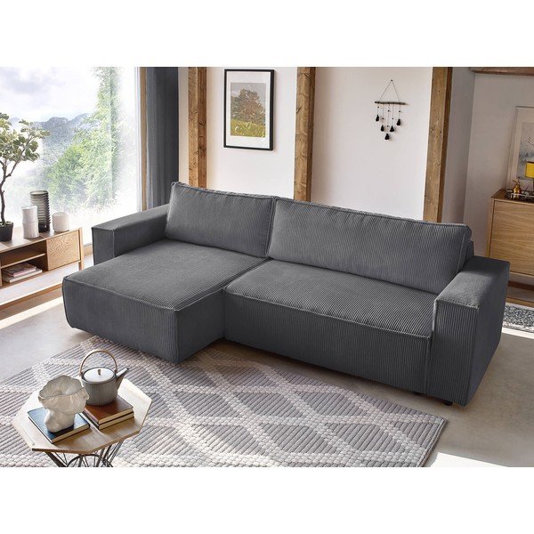 Tumehall velvetist lahtikäiv nurgadiivan, muutuv Nihad – Bobochic Paris-image-1