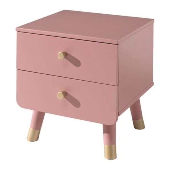 Roosa männipuidust laste öökapp - Vipack Billy