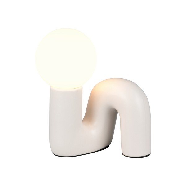 Elevandiluu värvi keraamiline lauavalgusti (kõrgus 21,5 cm) Quinn - Reality-image-2