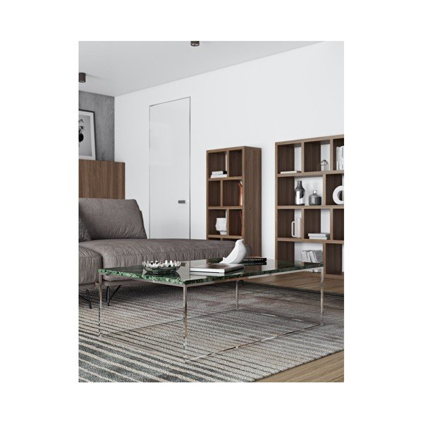 Kohvilaud kroomitud alusega ja rohelise marmorplaadiga Prairie, 75 x 120 cm Gleam - TemaHome-image-3