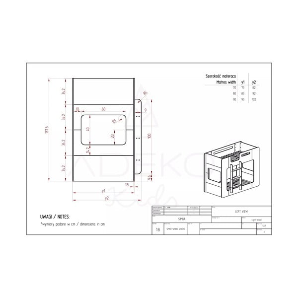 Laste narivoodi 70x140 cm Simba - Adeko-image-4