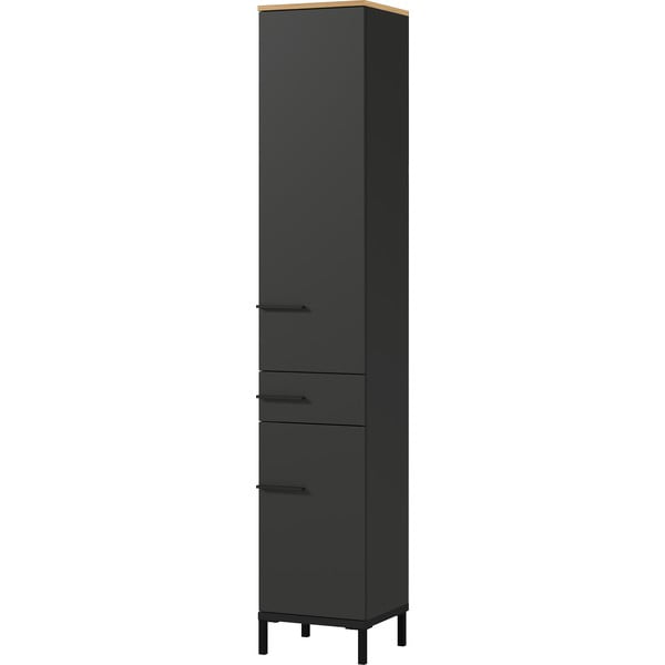 Tumehall kõrge vannitoakapp tammepuust 34x34 cm Yonkers - Germania-image-2