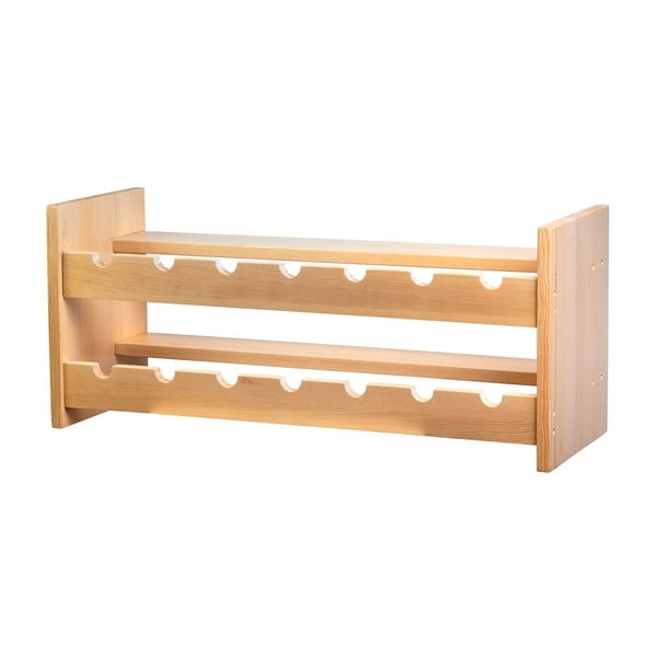 Naturaalset värvi männipuidust veinihoidja 14 pudelit. Carol - Kalune Design-image-2