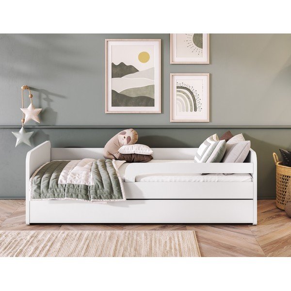 Valge lastevoodi koos madratsi ja voodipõhjaga 80x160 cm Duuli - ELTAP-image-4