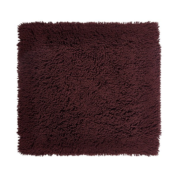 Tmavě vínová koupelnová předložka z organické bavlny Aquanova Mezzo, 60 x 60 cm