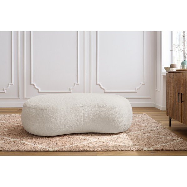 Valge bukleekangast jalatool Saint-Germain - Bobochic Paris-image-1