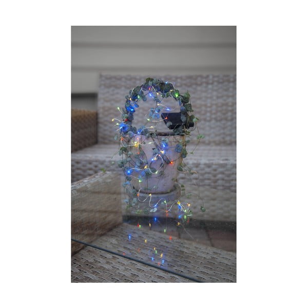 Välitingimustes kasutatav päikesepaneel LED-kett värviliste LED-idega, pikkus 5 m Dew Drop - Star Trading-image-4