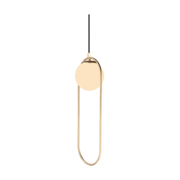 Kuldne rippvalgusti klaasist varjuga ø 20 cm Arch - Squid Lighting-image-3