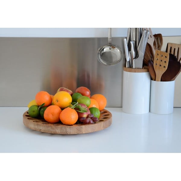 Tammepuidust puuviljakauss, Ø 36 cm Geo - Wireworks-image-1