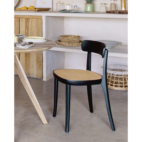 Mustast pöögipuidust söögitool Romane - Kave Home-image-1