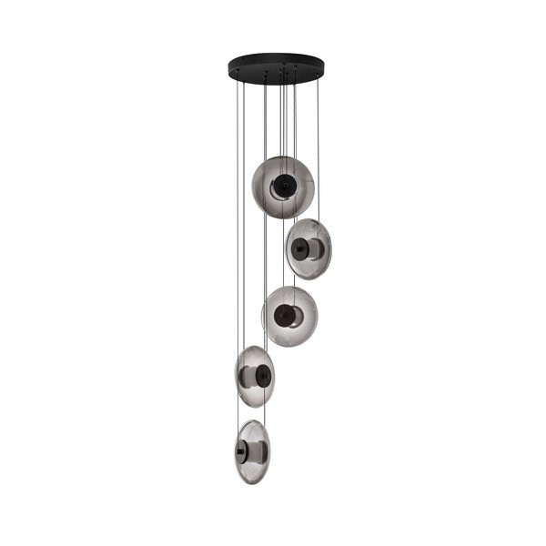 Mattmust klaasist hämardatav LED-rippvalgusti ø 40 cm Ballet - Nova Luce