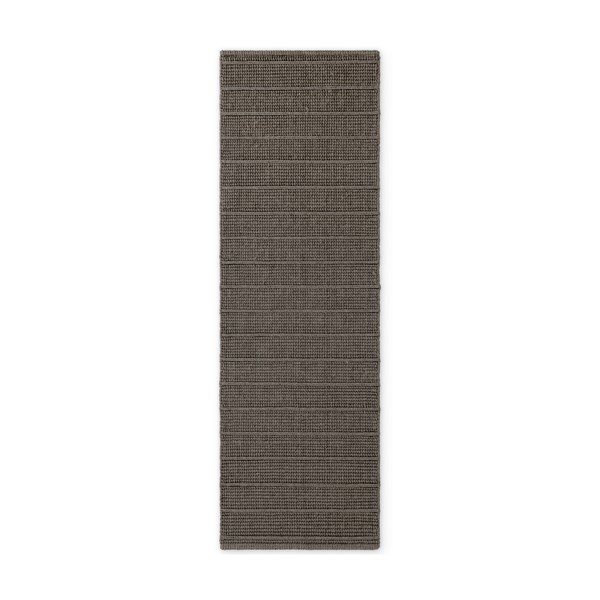 Tumehall/tumepruun käsitsi kootud villane vaip 80x250 cm Camden Parker - Ted Baker-image-4