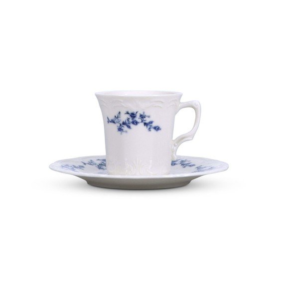 Valge/sinine portselanist alustass ø 16,5 cm Retro - BonBistro-image-3