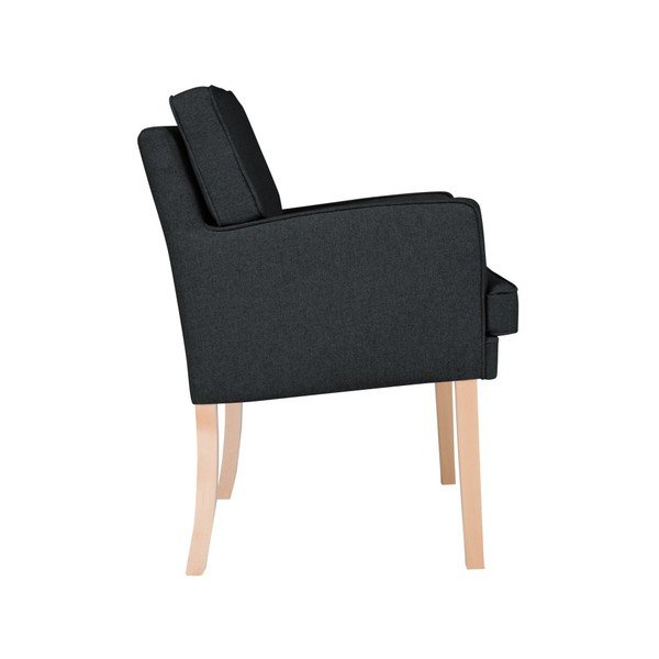 Černé křeslo s područkami  Micadoni Home Mista-image-4