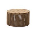 Ümmargune akaatsiaplaadiga aia küljelaud ø 60 cm Dandara - Kave Home