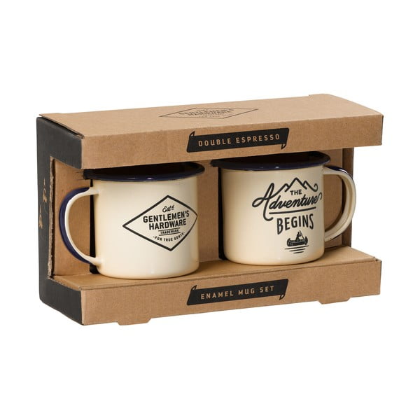 Komplekt 2 emailist espressotassi, 150 ml - Gentlemen's Hardware-image-1