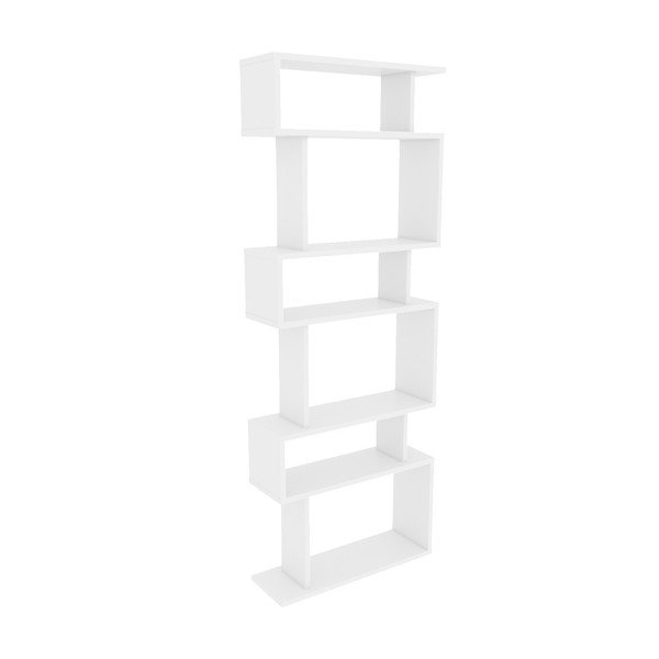 Valge raamaturiiul 60x160 cm Bates - Kalune Design-image-2