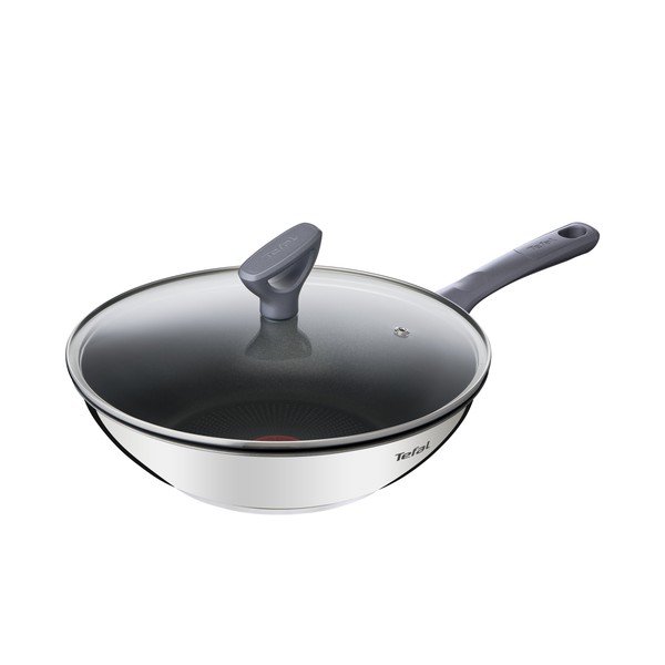 Roostevabast terasest mittenakkuva pinnaga wok-pann koos kaanega ø 28 cm Daily Cook G7309955 - Tefal