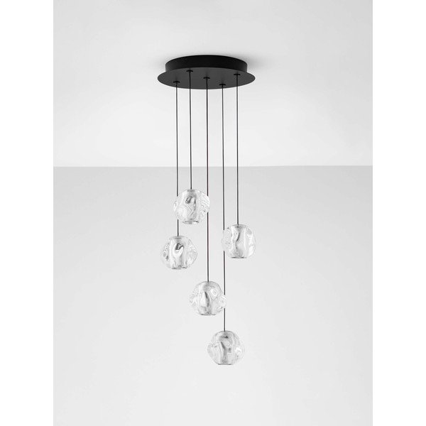 Mattmust metallist hämardatav LED-rippvalgusti akrüülklaasist varjuga, ø 30 cm Ifos - Nova Luce-image-4