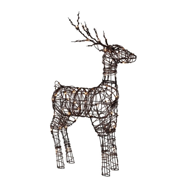 Svítící LED dekorace Best Season Deer Rattan, 90 cm