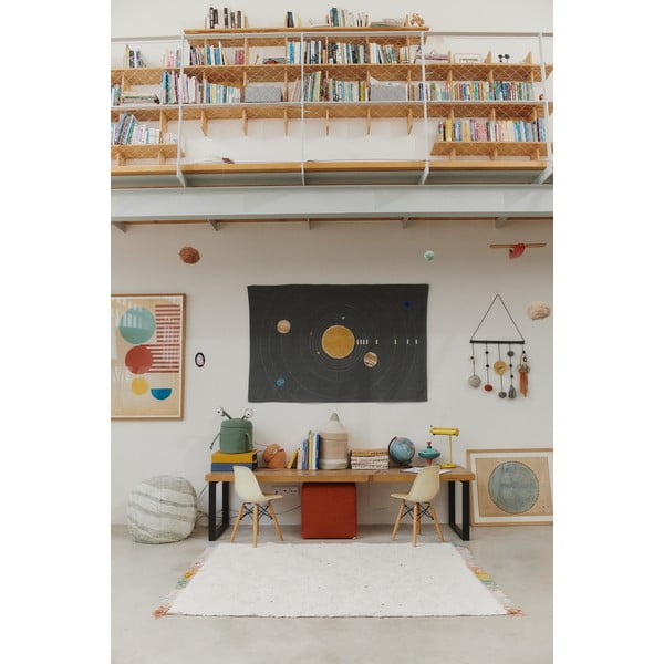 Kreem käsitsti kootud puuvillane pestav laste vaip 120x160 cm Stardust – Lorena Canals-image-4