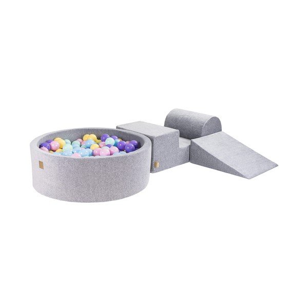 Hall sametist-vahtplastist mänguväljak 225x90x30 cm Montessori - Meowbaby