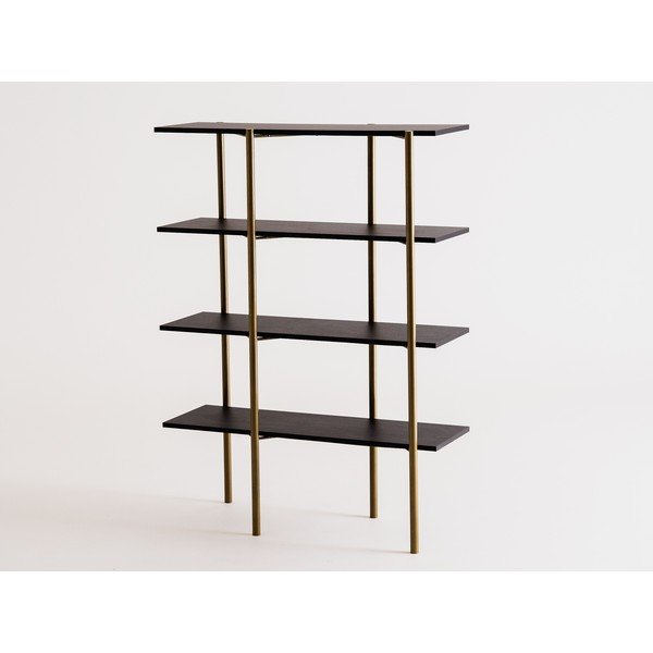 Must ja kuldne raamaturiiul 110x150 cm Rave - CustomForm-image-1