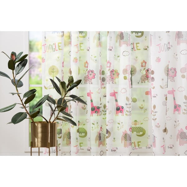 Valge/roosa lastekardin 300x260 cm Giraffe – Mendola Fabrics-image-3