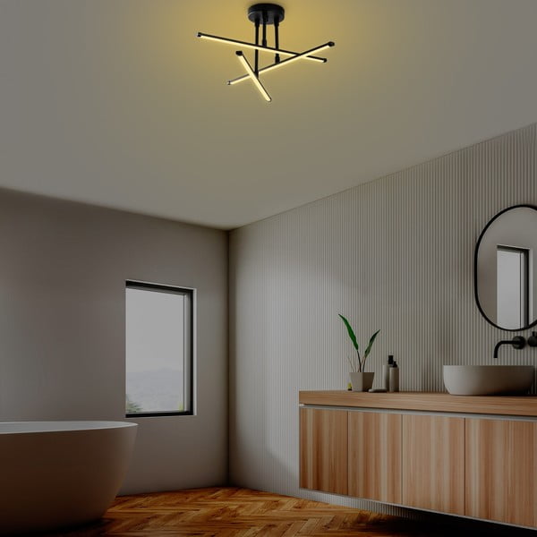 Must LED laevalgusti 26x51 cm Ledflower - Opviq lights-image-3