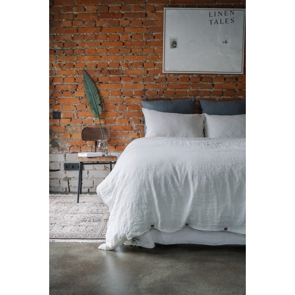 Valge linane lina 200x200 cm - Linen Tales-image-4