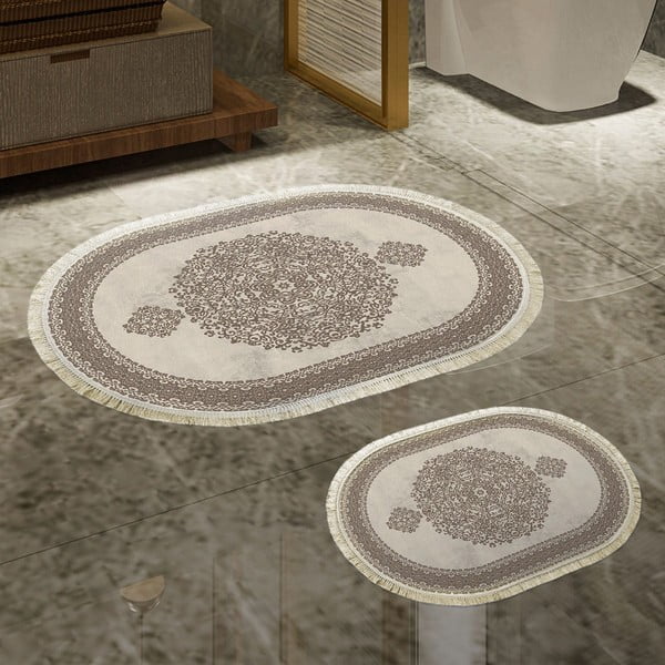 Beež vannitoa vaip 2 tk komplektis - Foutastic-image-1