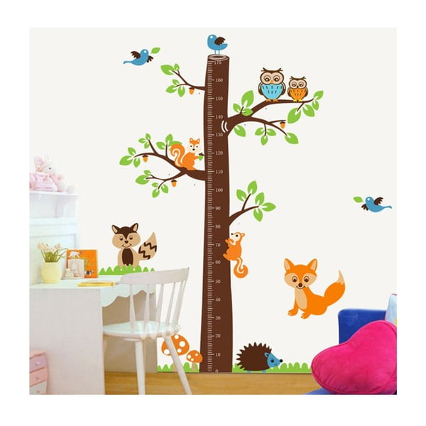Dekorativní samolepka Tree & Little Owls, 185x182 cm