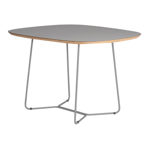 Šedý stůl s kovovými nohami IKER Maple