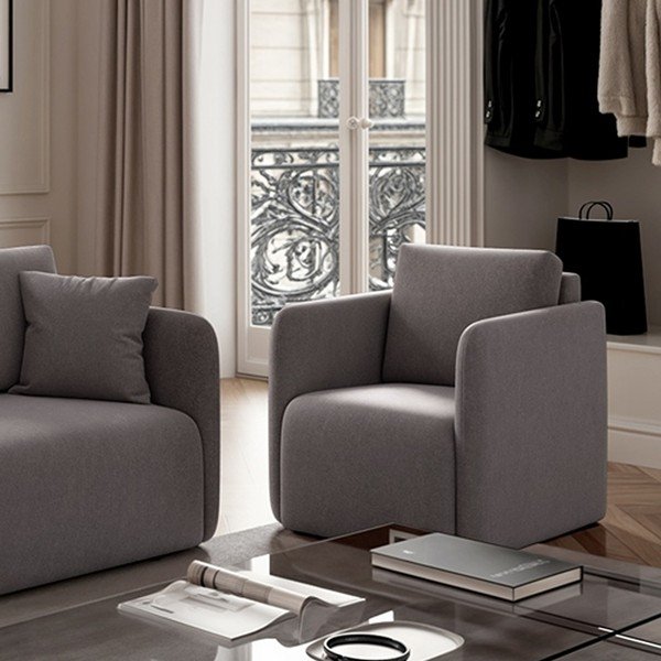 Hall sametist tugitool Chaum - Rodier-image-3