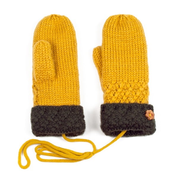 Hořčicově žluté dámské rukavice Art of Polo Lena