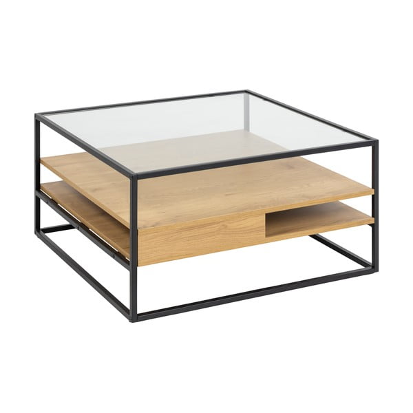 Klaaspinnaga diivanilaud 80x80 cm Randolf - Actona-image-2