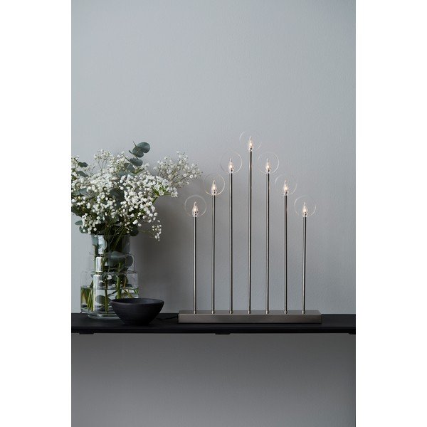 Svícen ve stříbrné barvě Markslöjd Gabriel, výška 53,5 cm-image-1