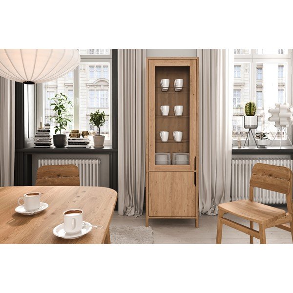 Tammepuidust vitriinkapp 59x188 cm Twig - The Beds-image-3