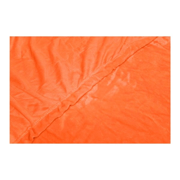 Oranž mikroplüüsist lina, 180 x 200 cm - My House-image-1